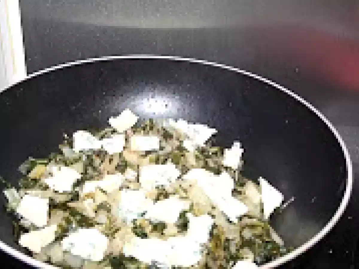 Gratin de blettes au bleu d'Auvergne.