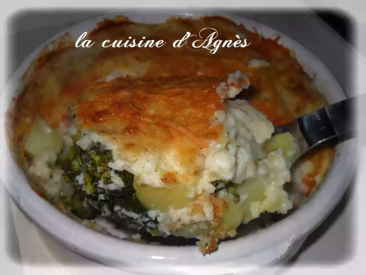 Gratin de brocoli et de pommes de terre
