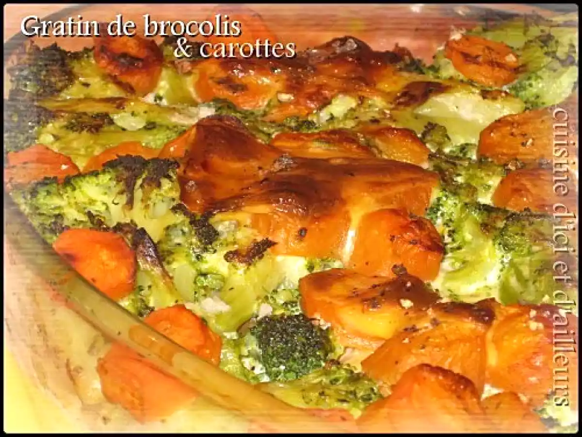 Gratin de brocolis & carottes