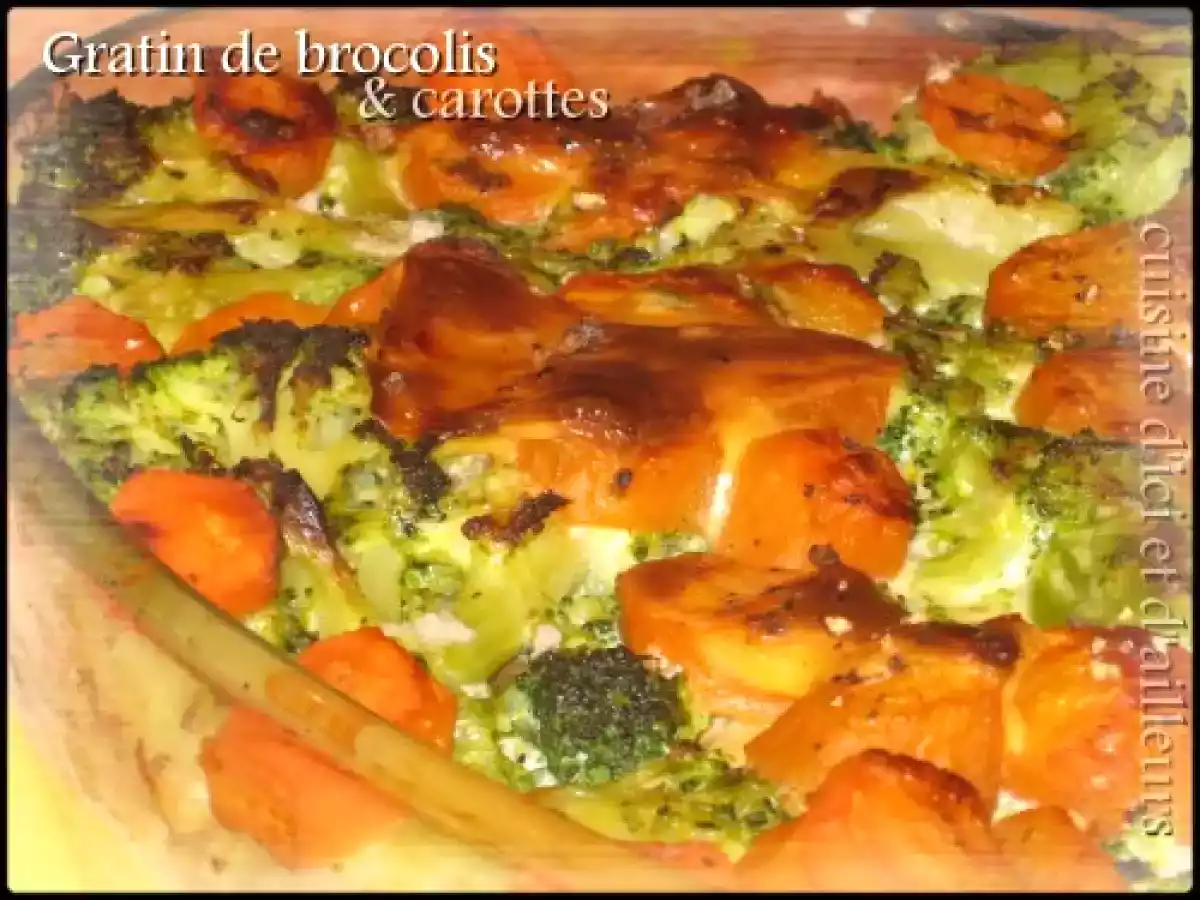 Gratin de brocolis & carottes