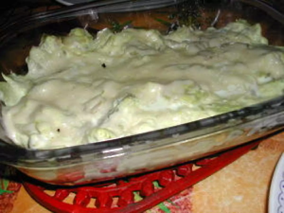 Gratin de brocolis/escaloppe