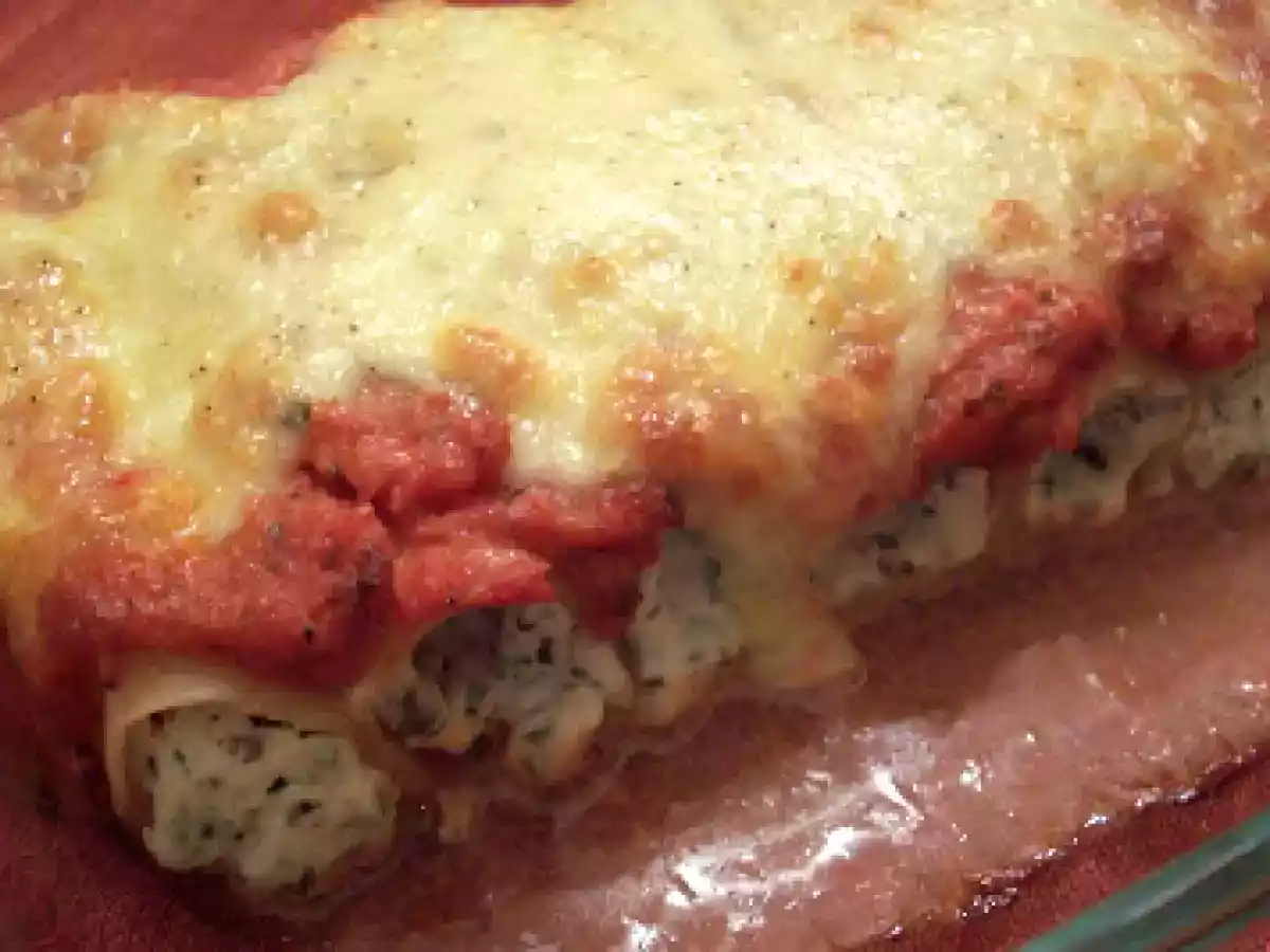 Gratin de cannellonis farcis aux herbes