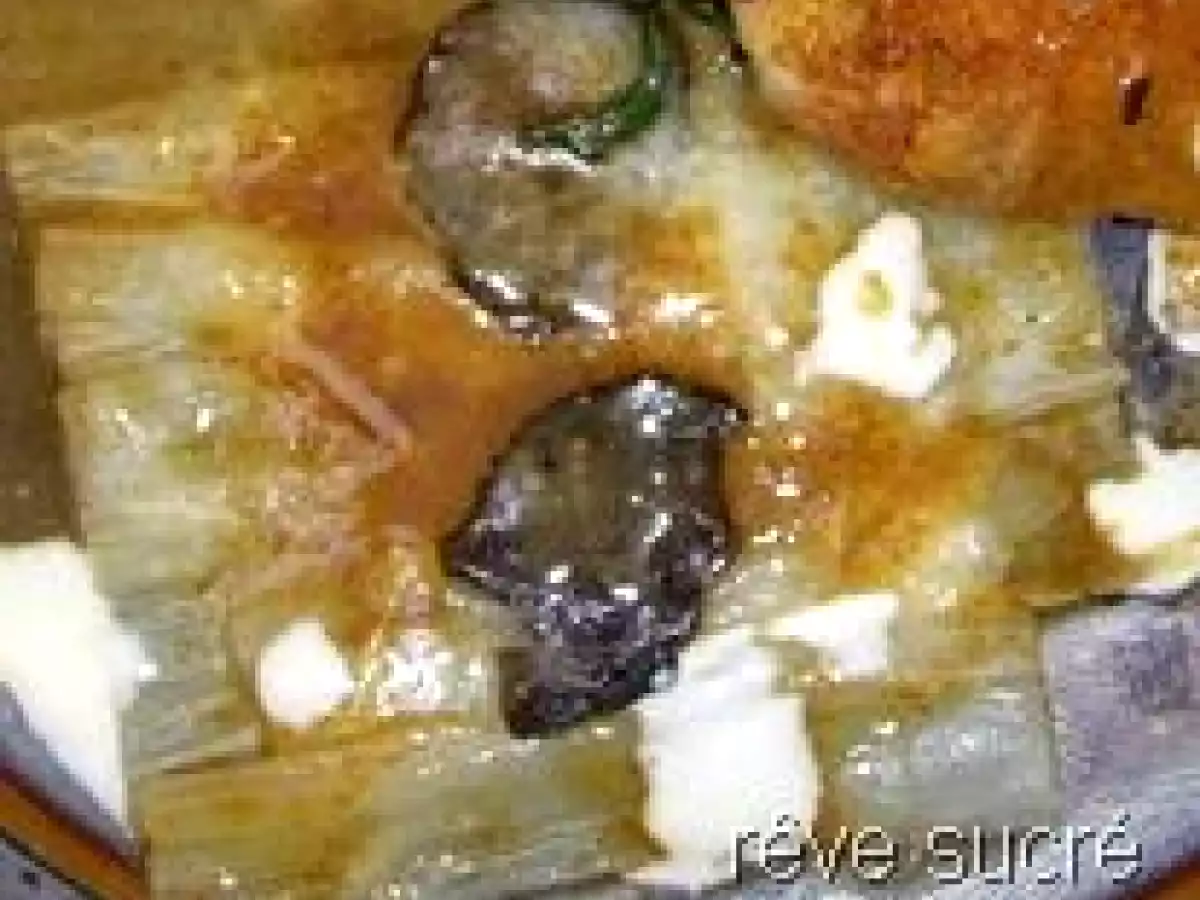 Gratin de cardons a la moelle et aux truffes