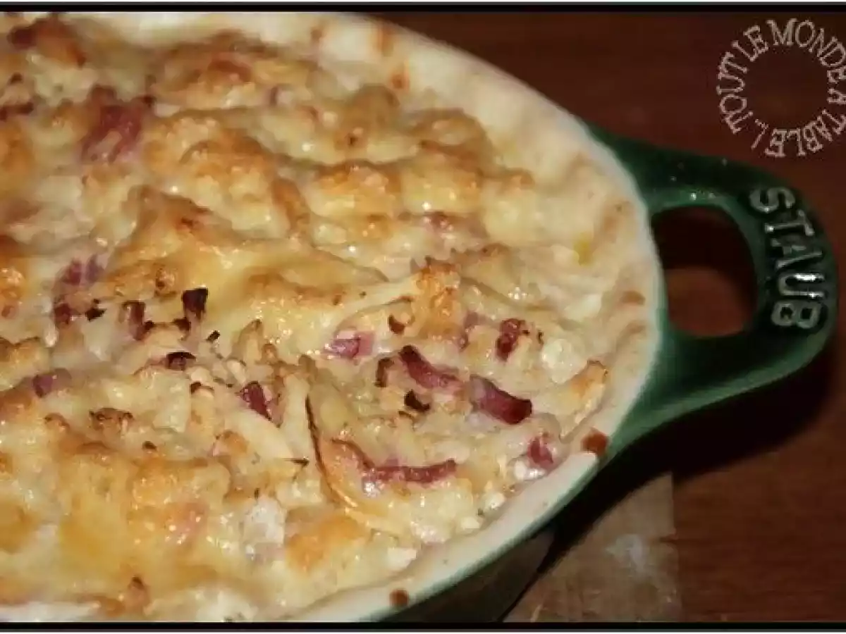 Gratin de céleri au bacon et sa crème de beaufort