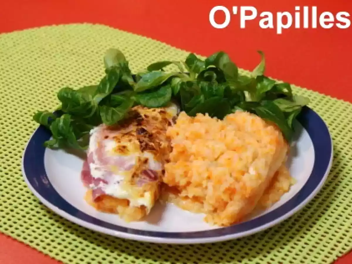 Gratin de céleri rave, pommes de terre et carottes