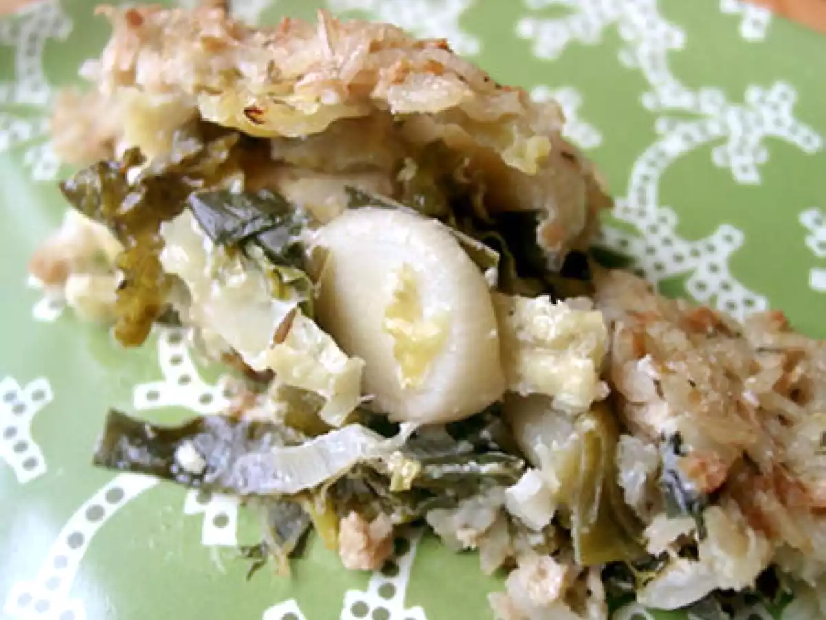 Gratin de chou de Milan au riz basmati