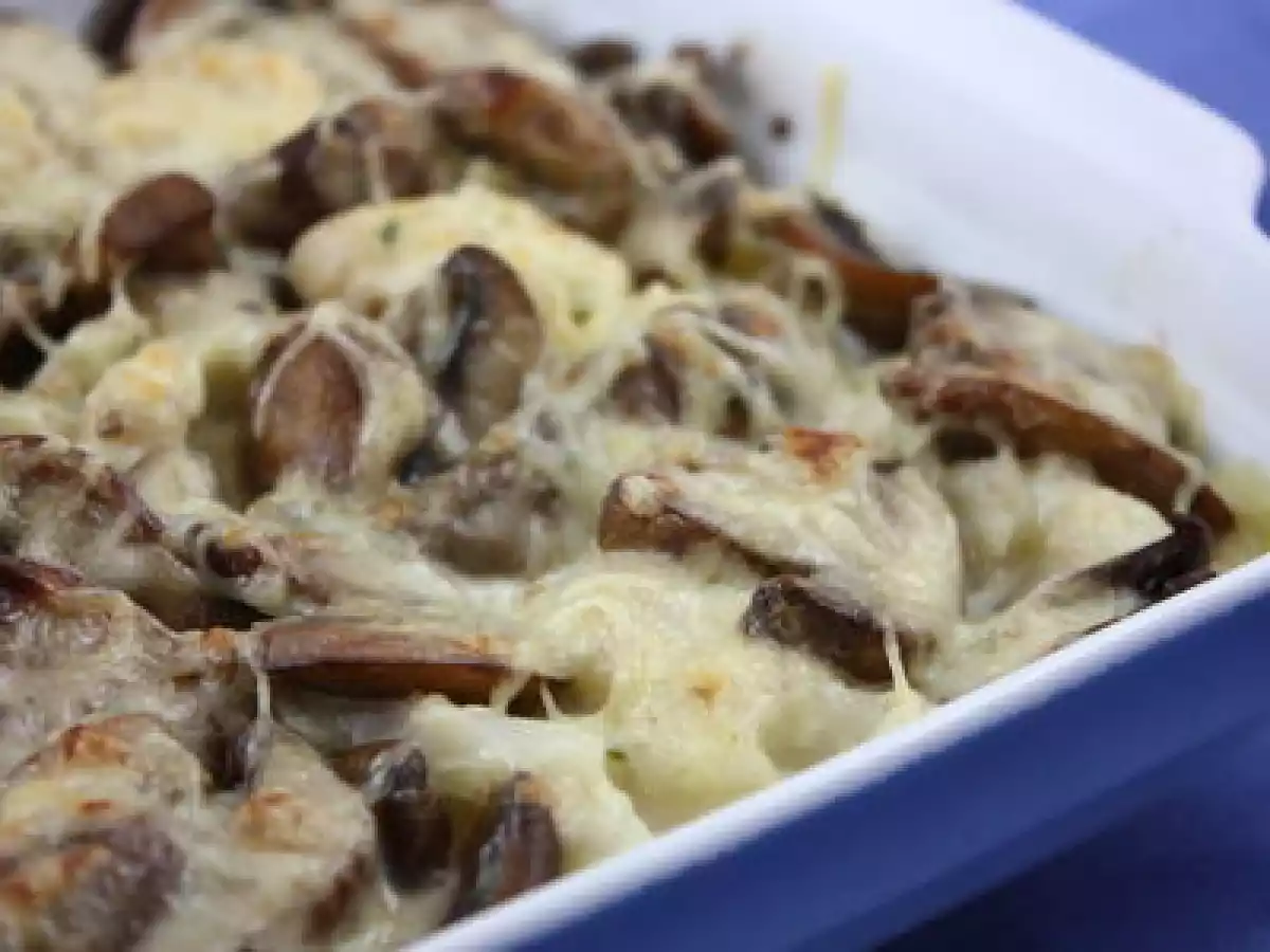Gratin de chou-fleur aux champignons