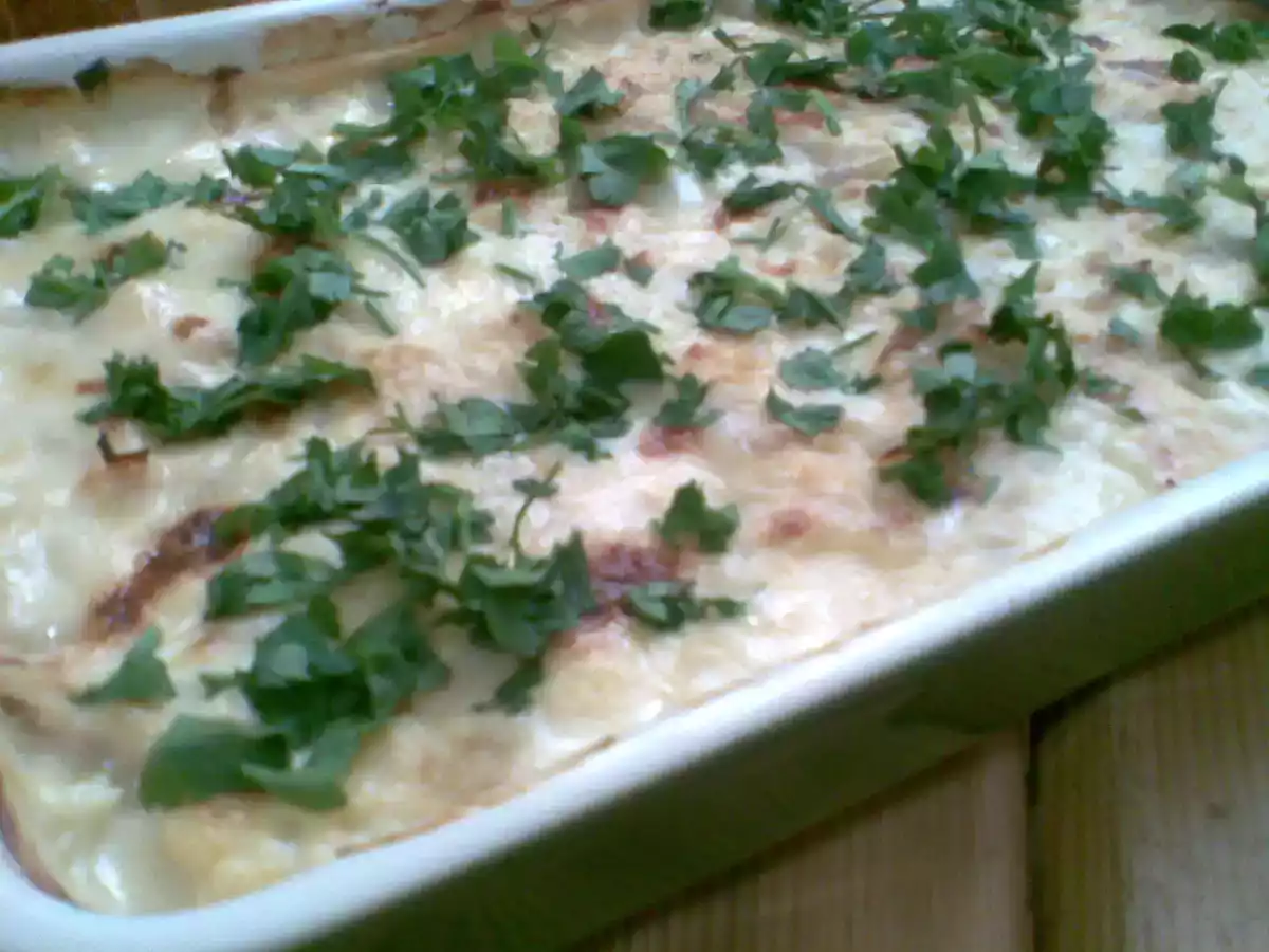 gratin de chou-fleur aux escalopes de dinde