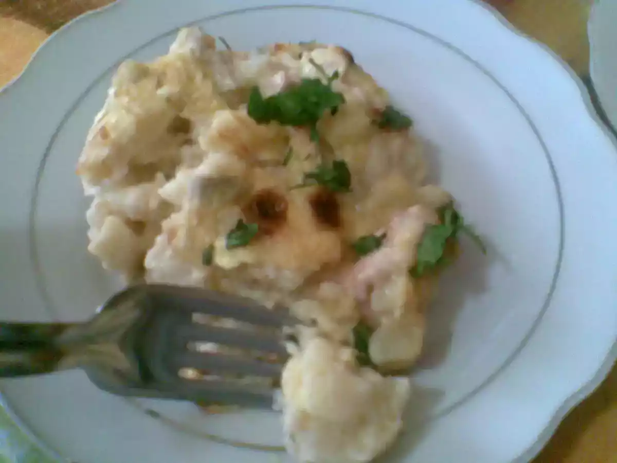 gratin de chou-fleur aux escalopes de dinde - photo 2