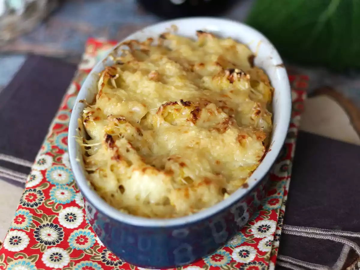Gratin de chou frisé, béchamel et fromage super réconfortant !