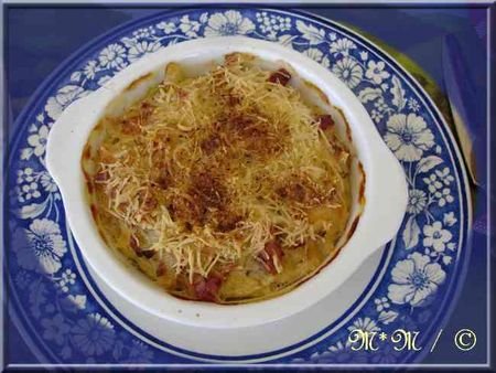 Recette de gratin de côtes de bettes au jambon