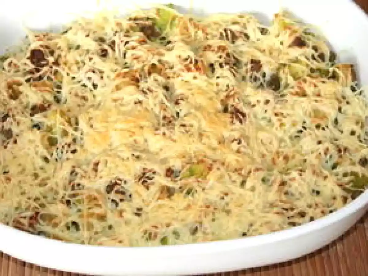 Gratin de courgette et boeuf haché aux épices de tajine