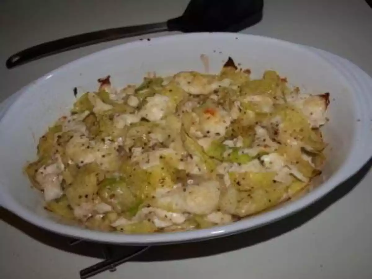 Gratin de courgettes au cabillaud