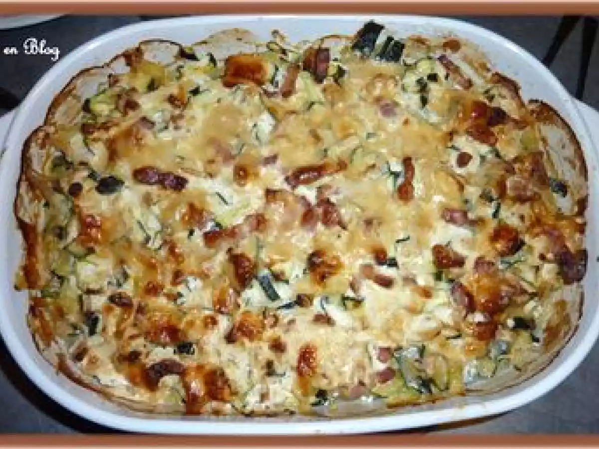 GRATIN DE COURGETTES AUX LARDONS