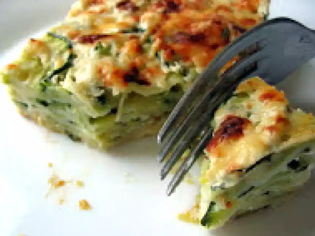 Gratin de courgettes aux ravioles