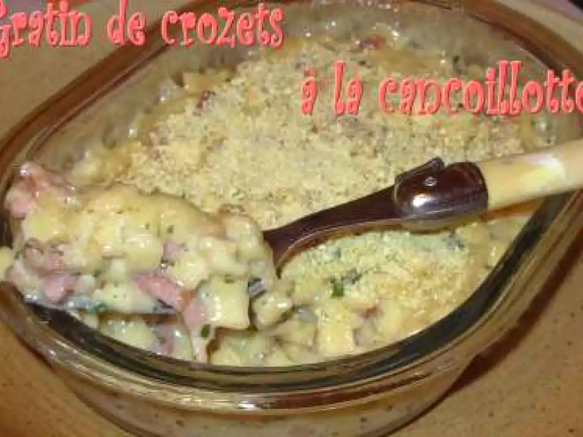 Gratin de crozets à la cancoillotte