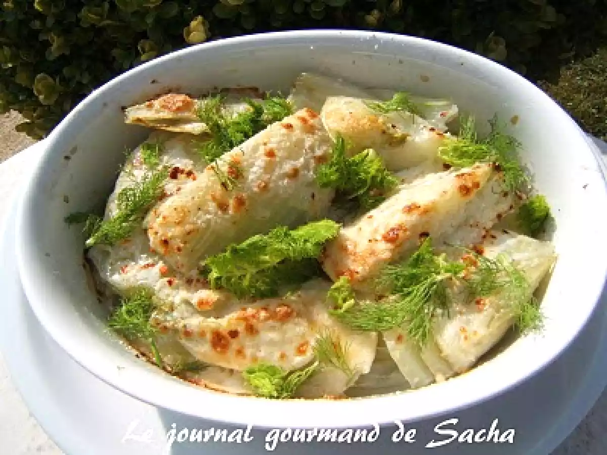 Gratin de fenouil à la crème et au Grana Padano