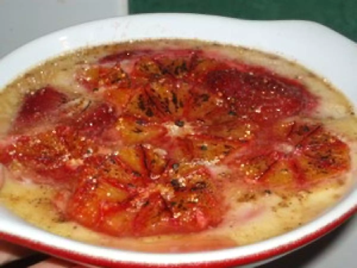 Gratin de fraises et d'oranges sanguines