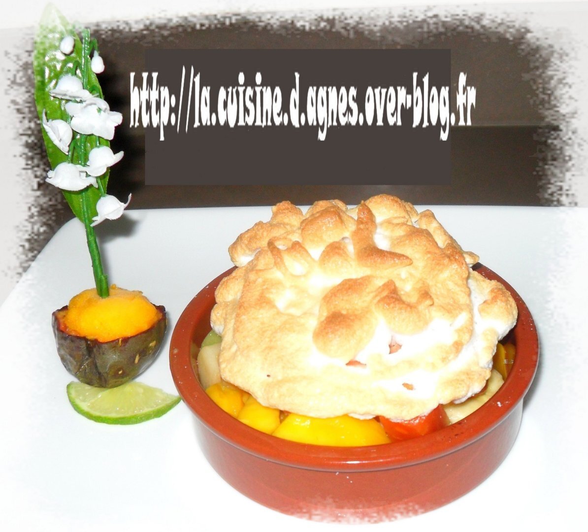 Gratin de fruits exotiques meringué Recette Ptitchef