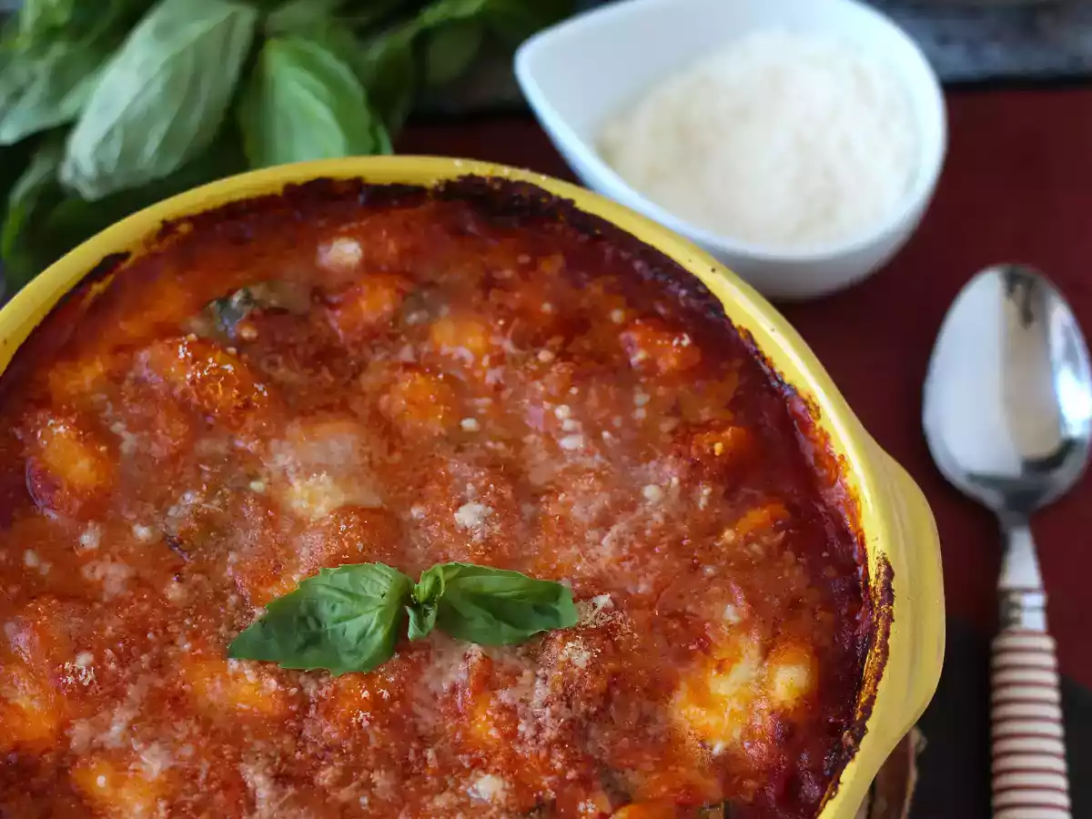 Gratin de gnocchi tomate mozzarella rapide et réconfortant - gnocchi alla sorrentina au four - photo 3