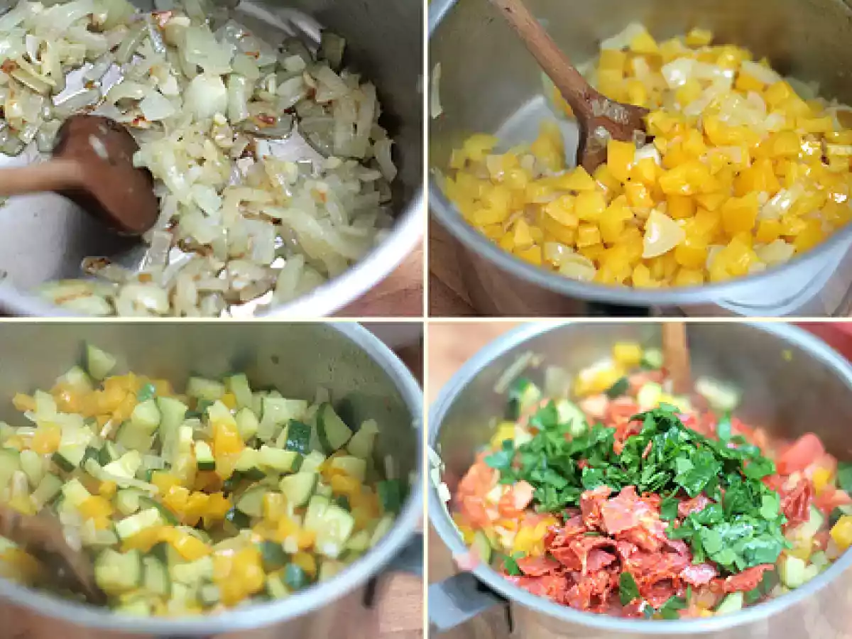 Gratin de légumes ensoleillés au chorizo, chèvre & pignons de pin - photo 3