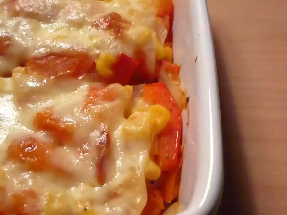 Gratin de légumes et de tortillas chips