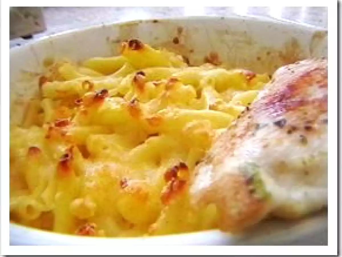 Gratin de macaroni avec escalopes de poulet aux saveurs de l' Orient - photo 2
