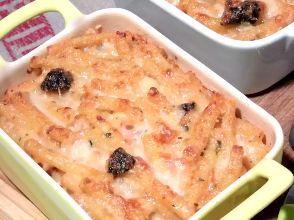 Gratin de macaronis au fromage et aux olives - photo 3