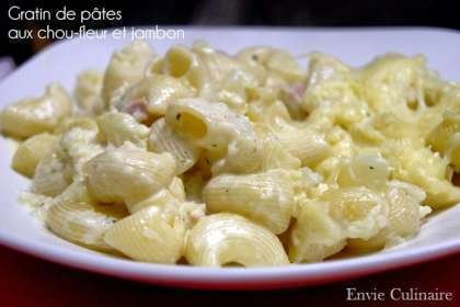 Gratin De Pates Au Chou Fleur Et Jambon Recette Ptitchef