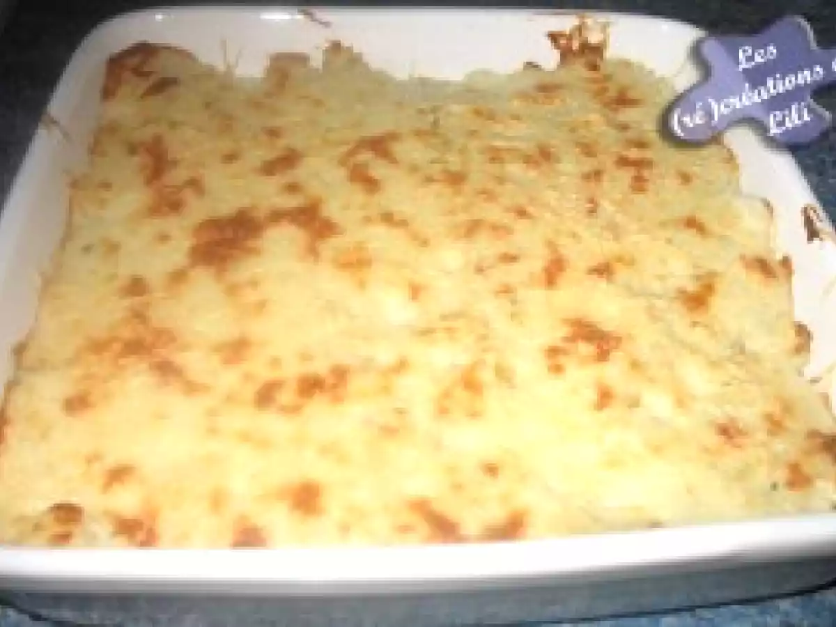 Gratin de pâtes au jambon