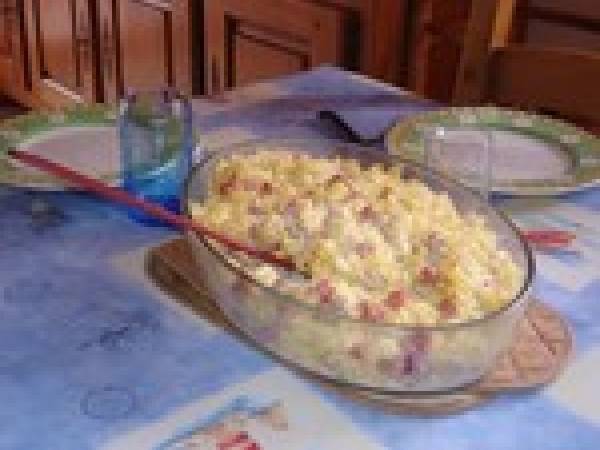 GRATIN DE PATES AU JAMBON