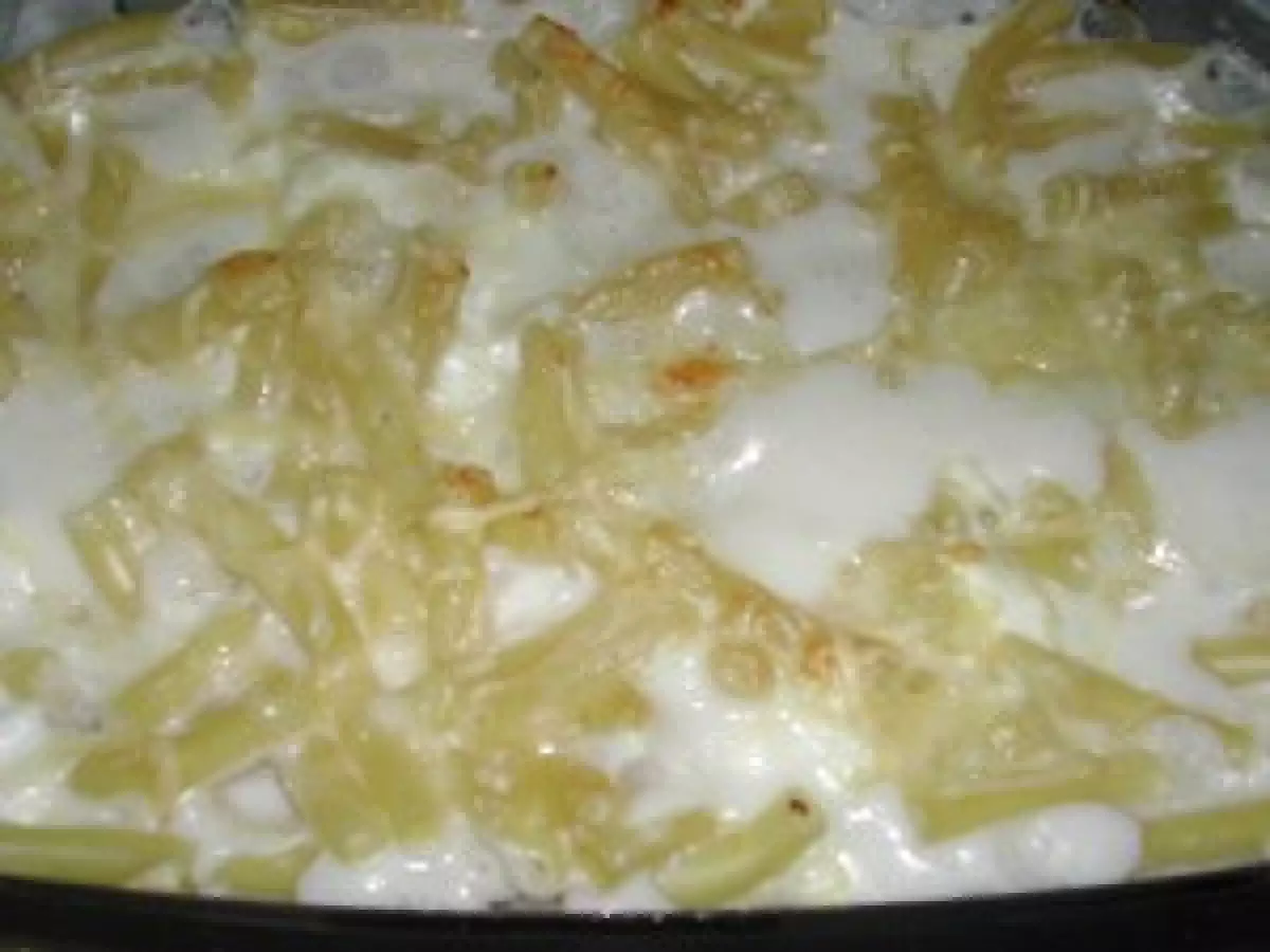 Gratin de pâtes aux deux fromages