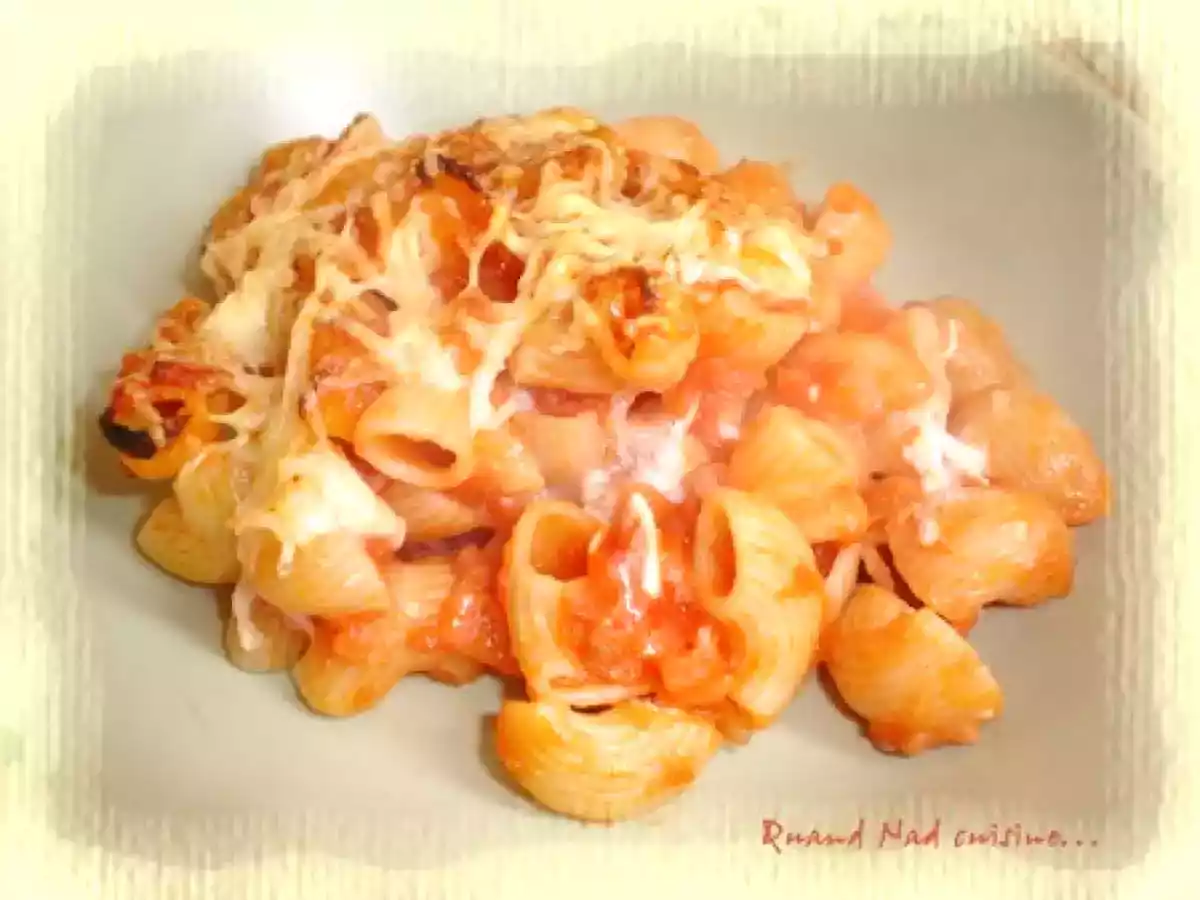 Gratin de pâtes aux légumes et au chèvre