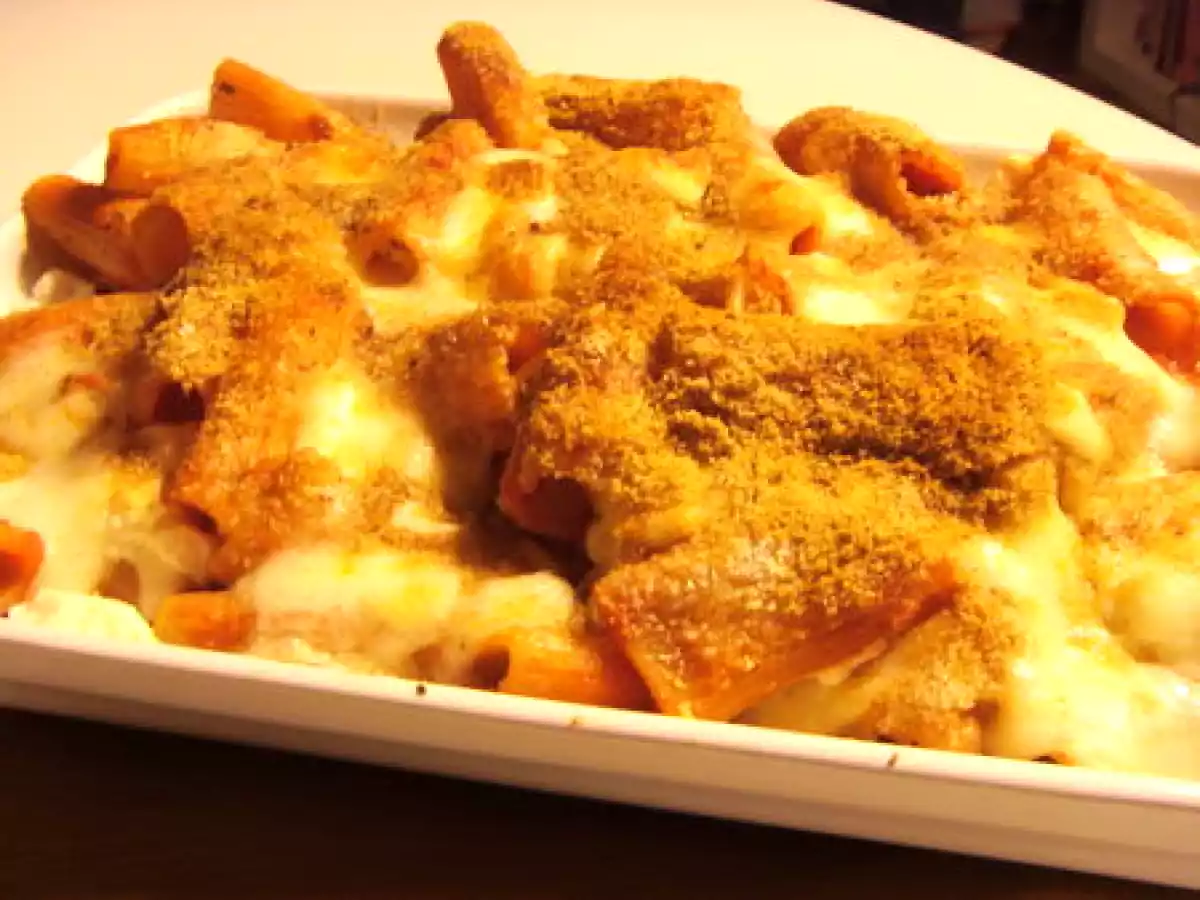 Gratin de pâtes super-fromage/super-Italie