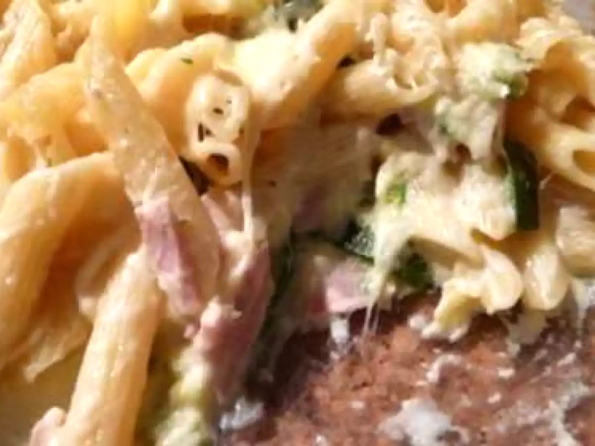 Gratin de penne courgette et jambon à la crème de parmesan - photo 2