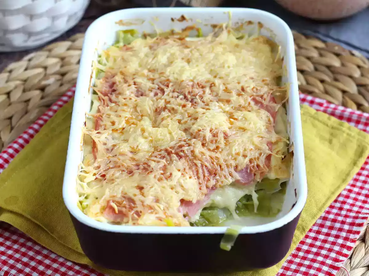 Gratin de poireau jambon et fromage - photo 3