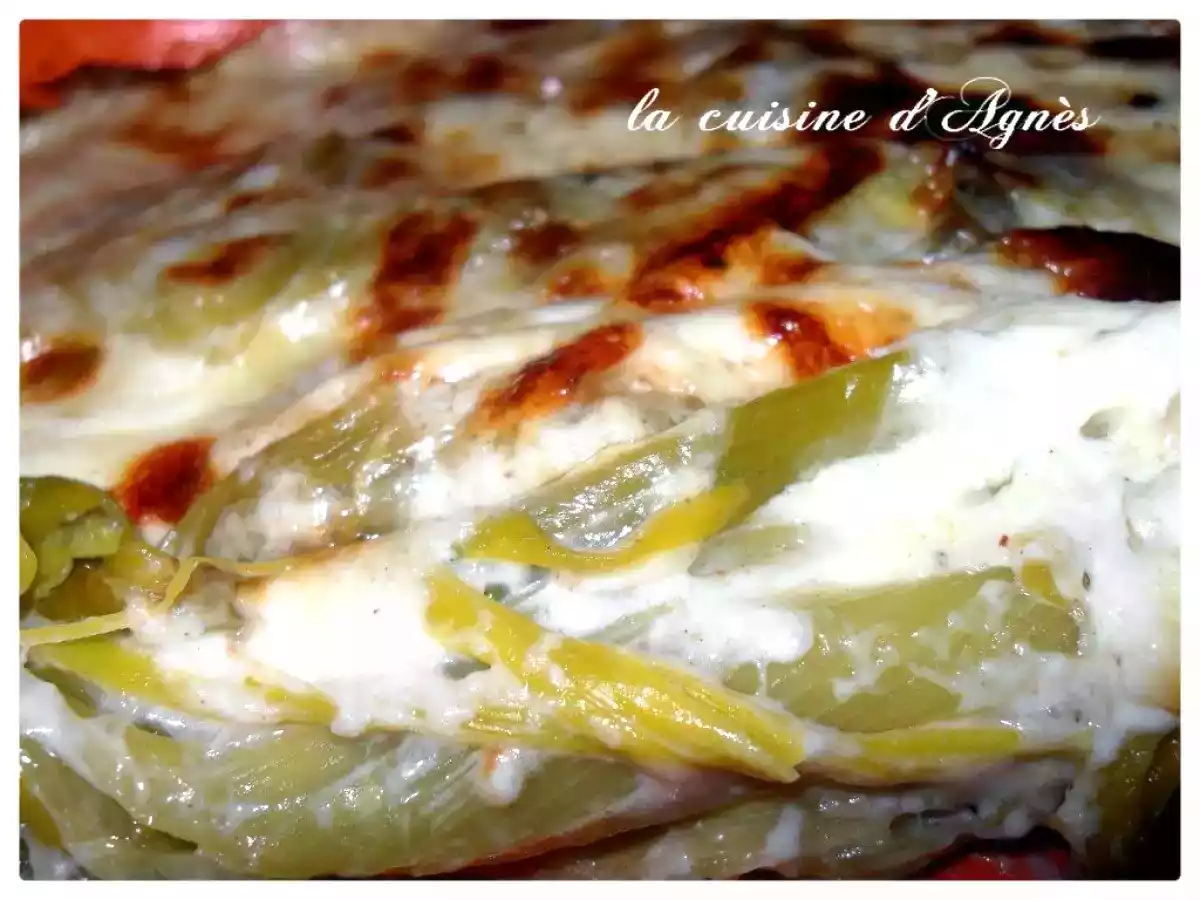 Gratin de poireaux au beaufort