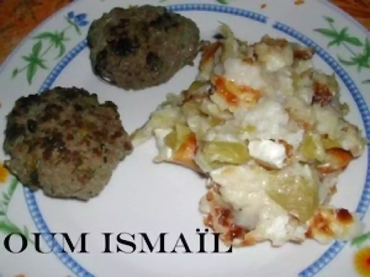 Gratin de poireaux au chèvre et Kefta - photo 2