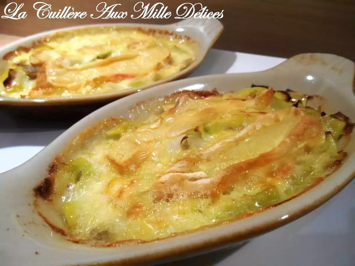 Gratin de poireaux au reblochon