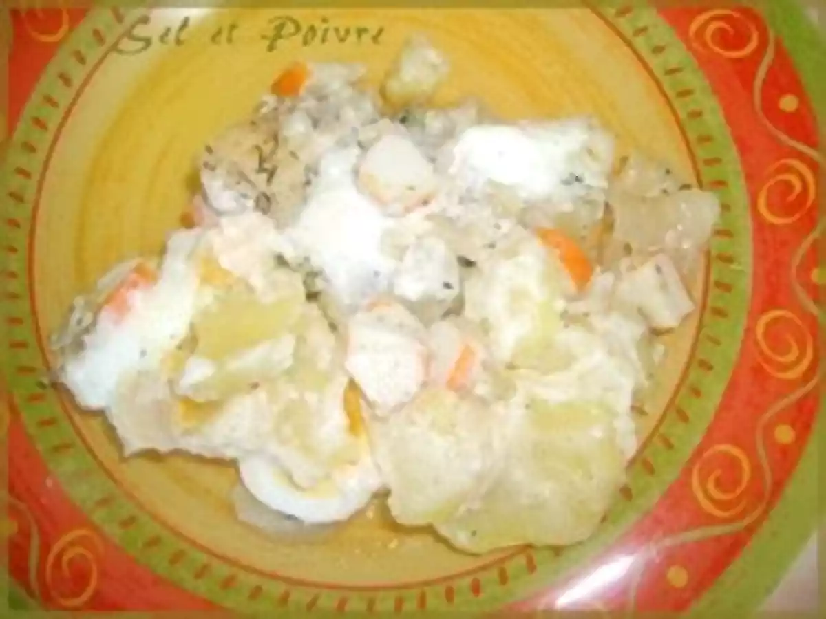 Gratin de poisson à la crème, oeufs et pommes de terre à ma façon