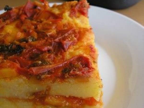 Gratin de polenta aux tomates