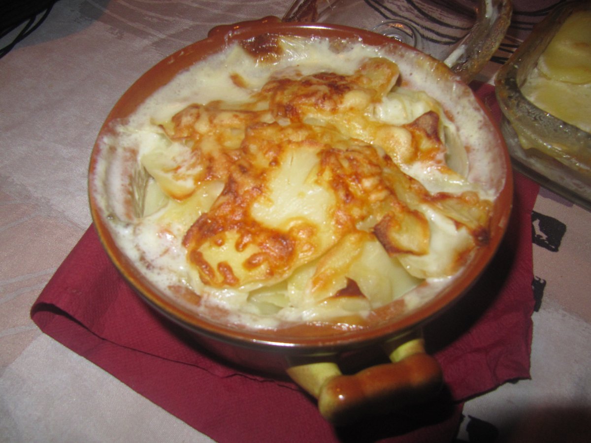 Recette de gratin de pomme de terre aux lardons