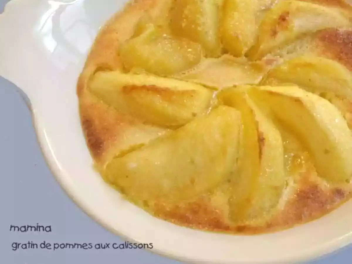 Gratin de pommes à la crème de calissons