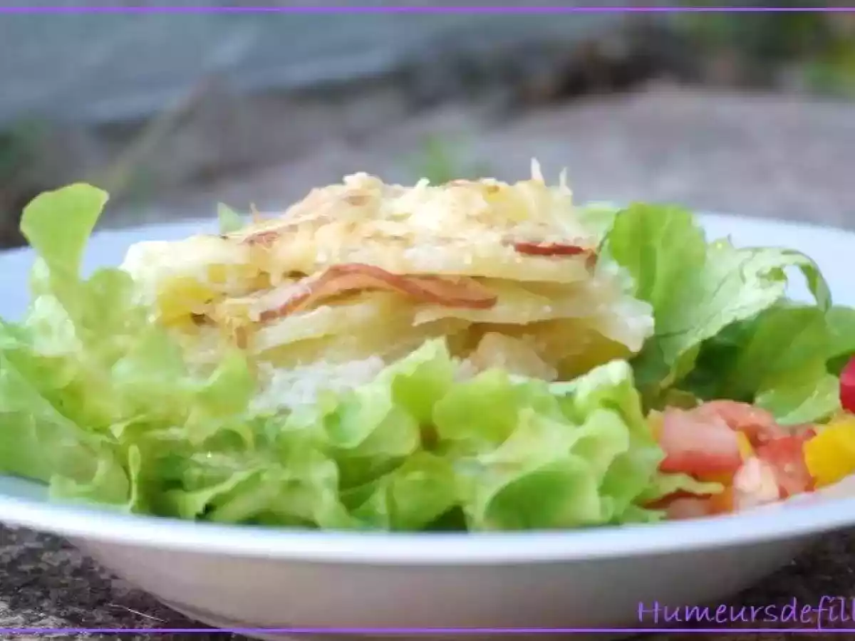 Gratin de pommes de terre au bacon et kiri