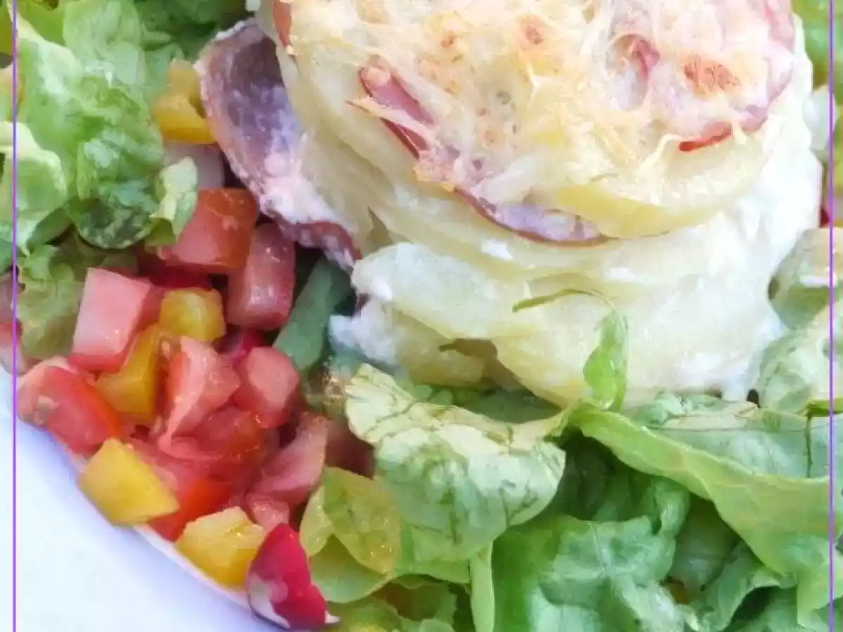 Gratin de pommes de terre au bacon et kiri - photo 2