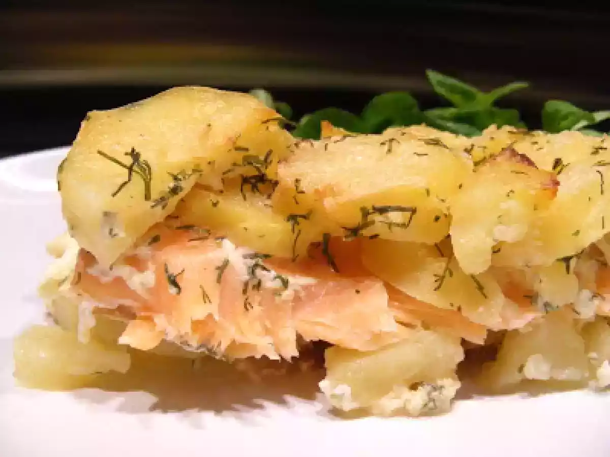 Gratin de pommes de terre et saumon fumé - photo 3