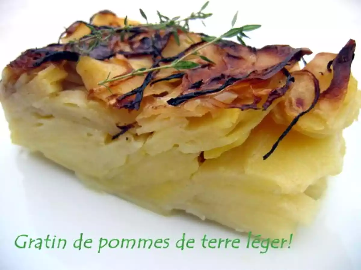 GRATIN DE POMMES DE TERRE LEGER!