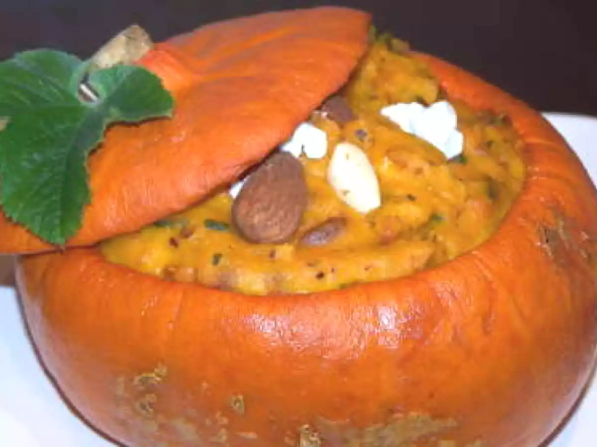 Gratin de potimarron au chèvre frais et spéculoos