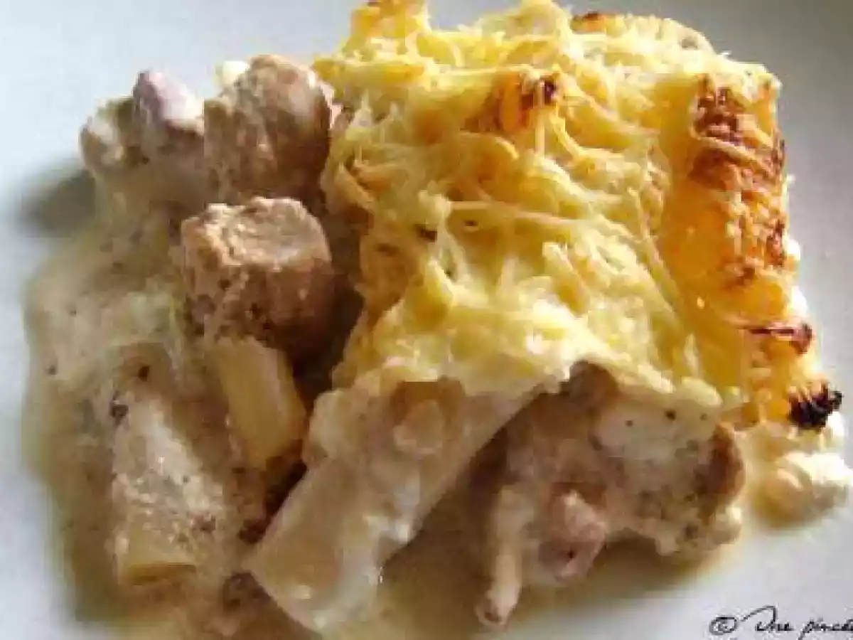 Gratin de poulet aux salsifis et mascarpone