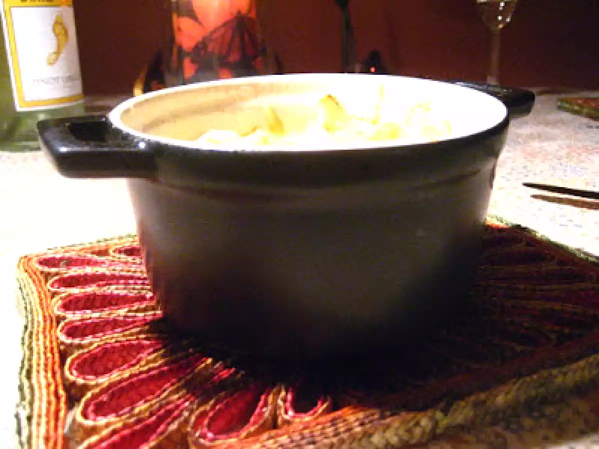 Gratin de poulet et légumes au gouda en minis cassolettes